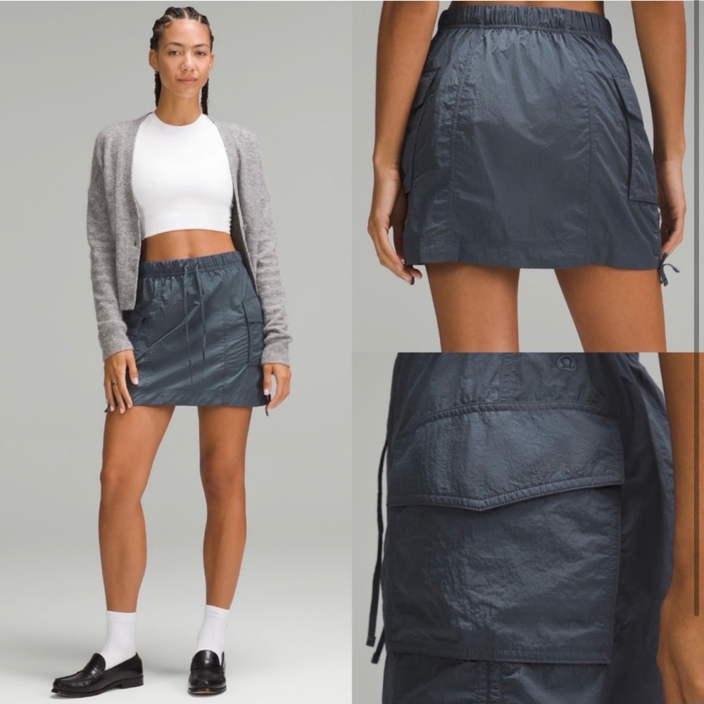 Lululemon Nylon Cargo Skirt - Oil Grey